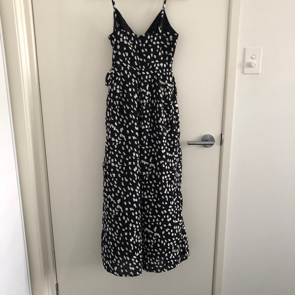 💰3 for$15) size 8 Black & white Pant Suit with pockets - Picture 5 of 8